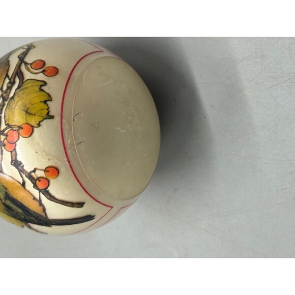 Chickadee Christmas Ornament 1976 Glass Bulb Bird & Berries Design Used READ - Picture 6 of 6